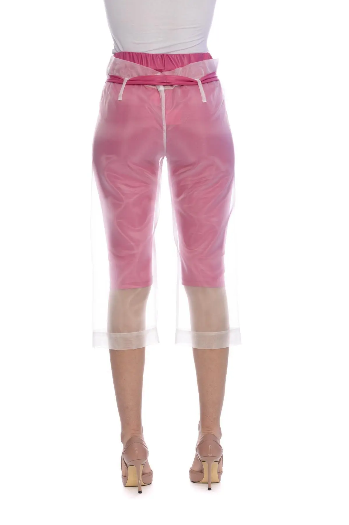 Pinocchietto in doppio tessuto FUXIA