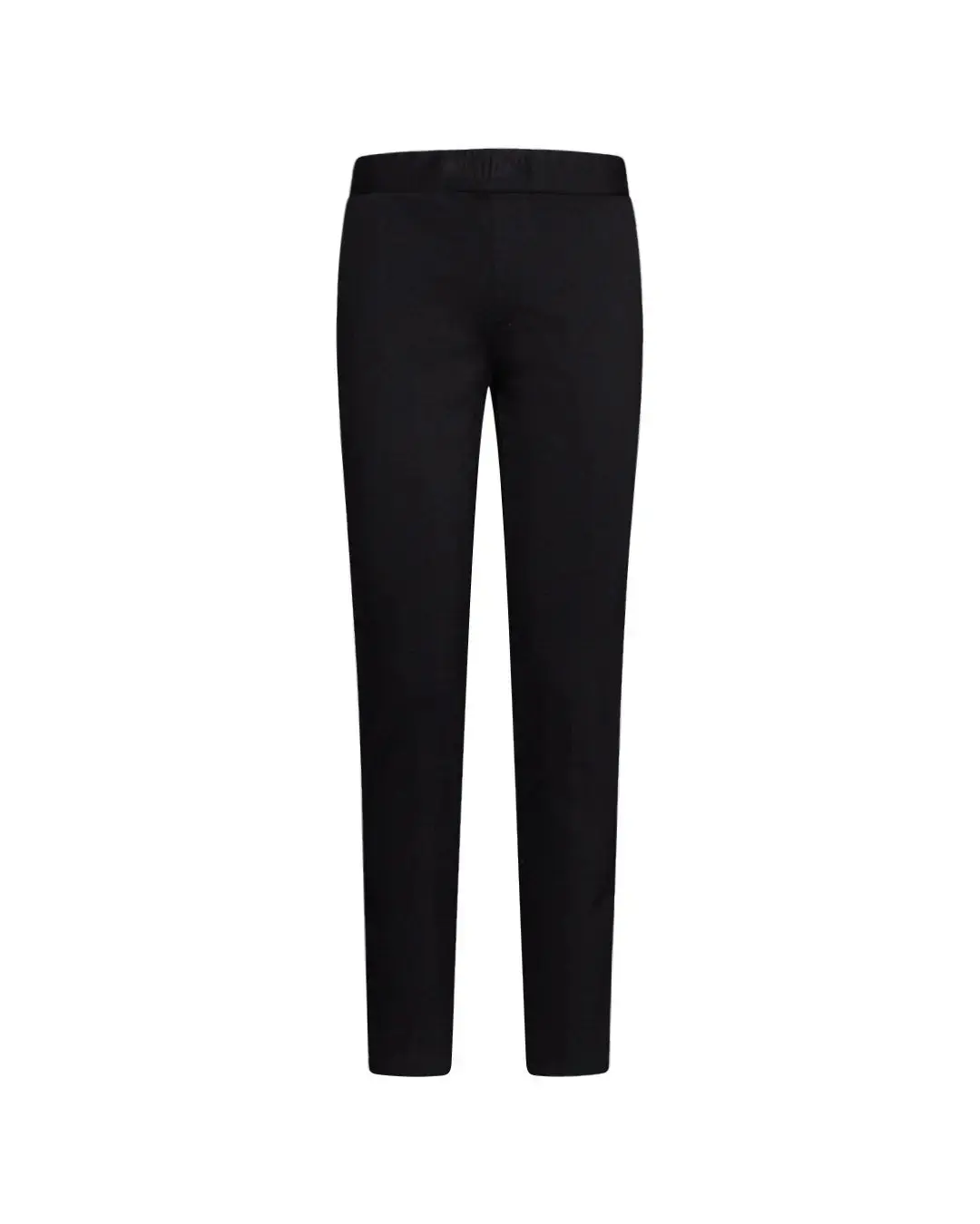 Pantalone slim viscosa con carré posteriore NERO