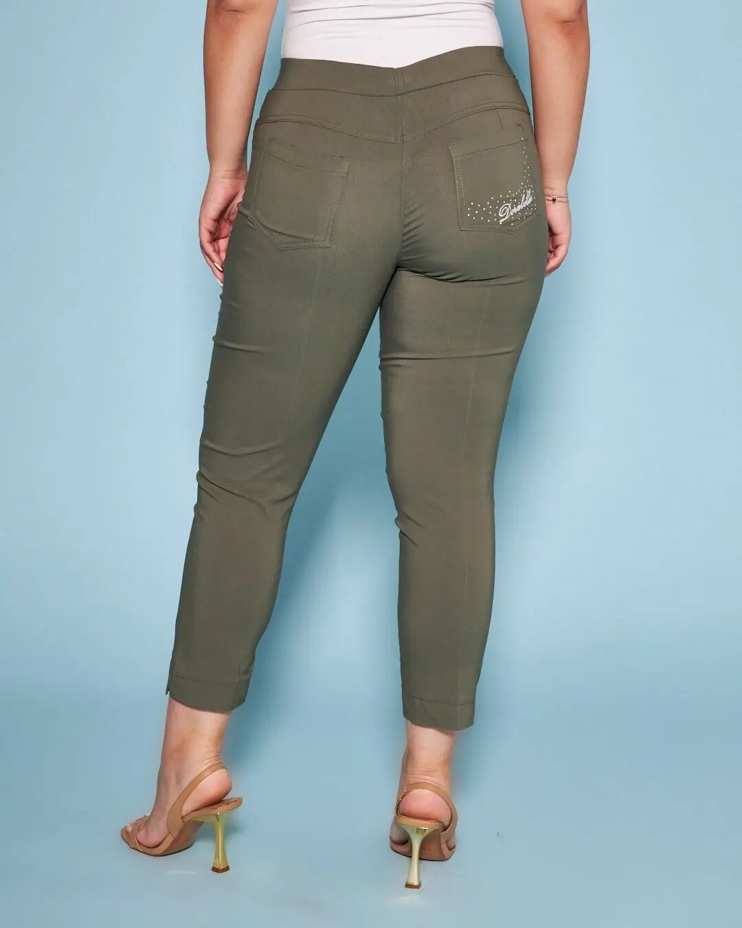 Pantalone pinochhietto con ricamo MILITARE - Image 3
