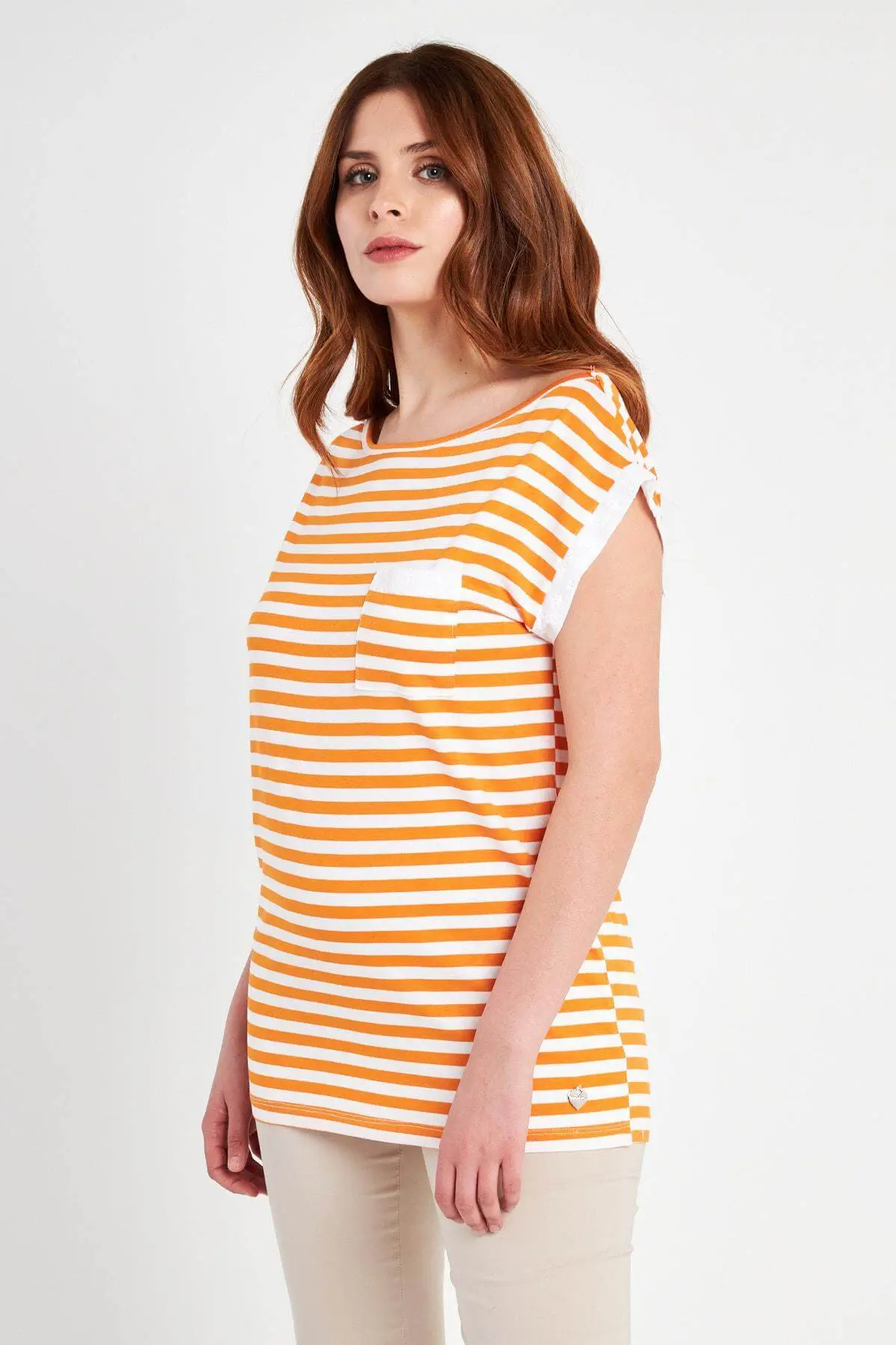 Maglia fantasia righe ARANCIO - Image 2