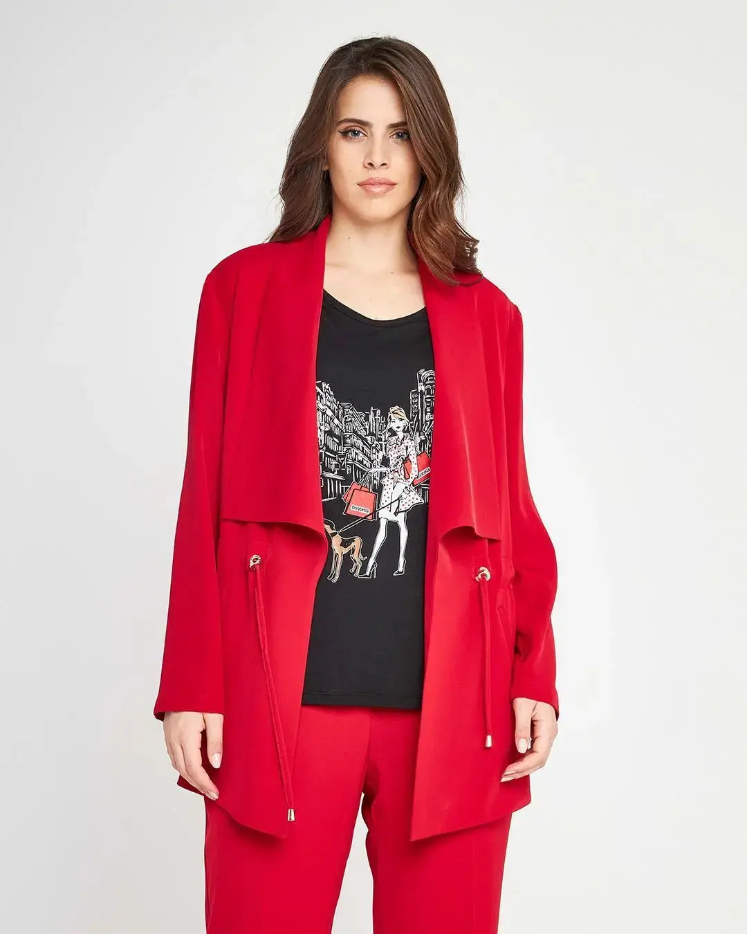 Spolverino collo revers ROSSO - Image 2