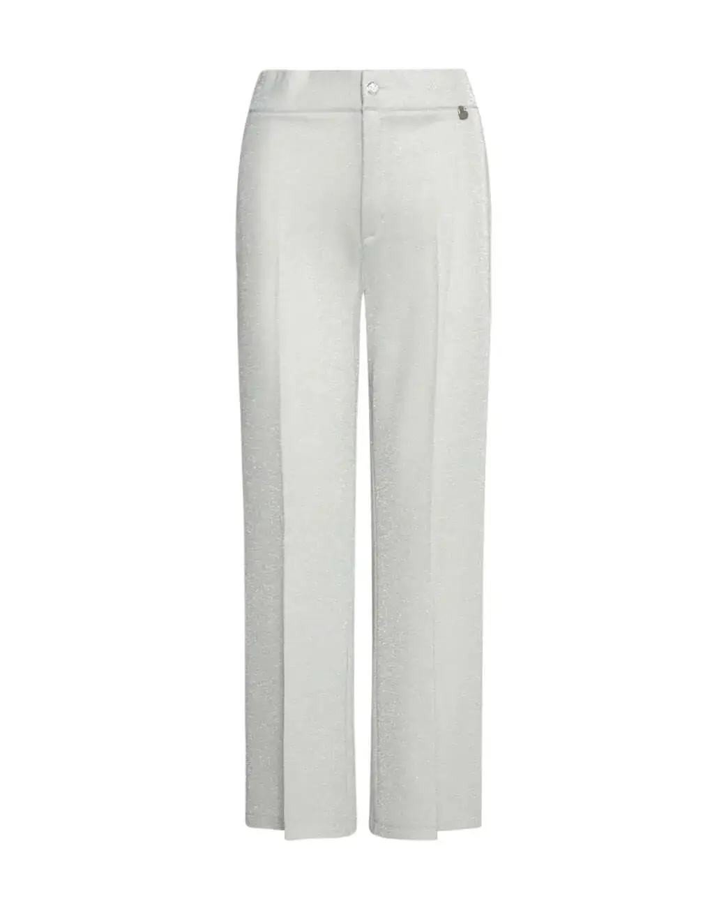 Pantalone fluidi in jersey lurex di misto viscosa elasticizzata BIANCO