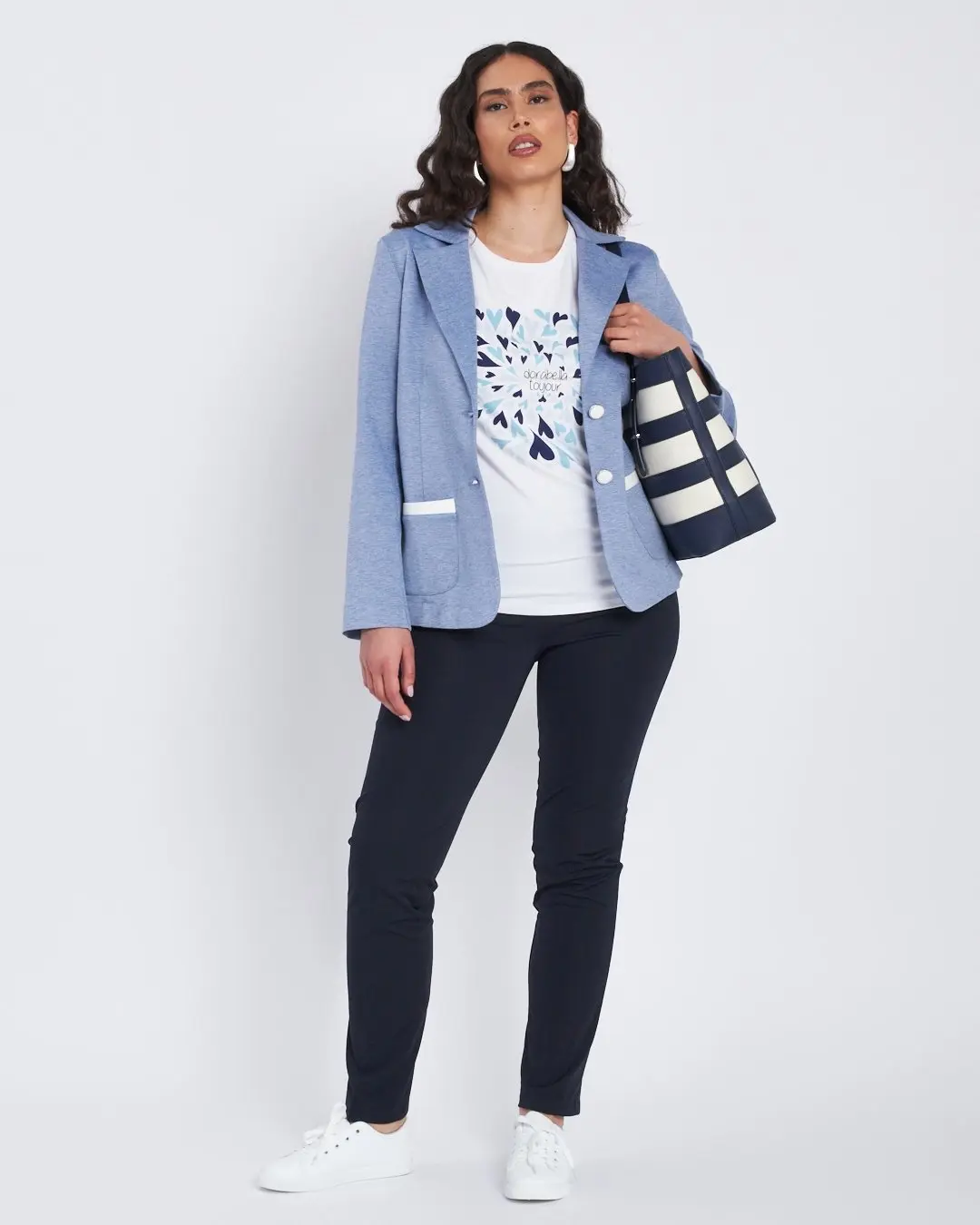 T-shirt con stampa frontale BIANCO - Image 5