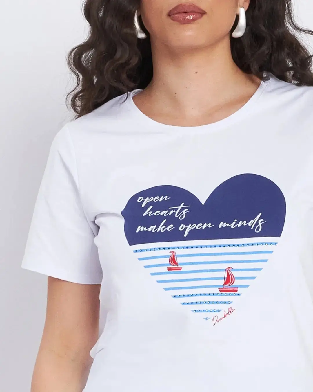 T-shirt con stampa frontale BIANCO - Image 2