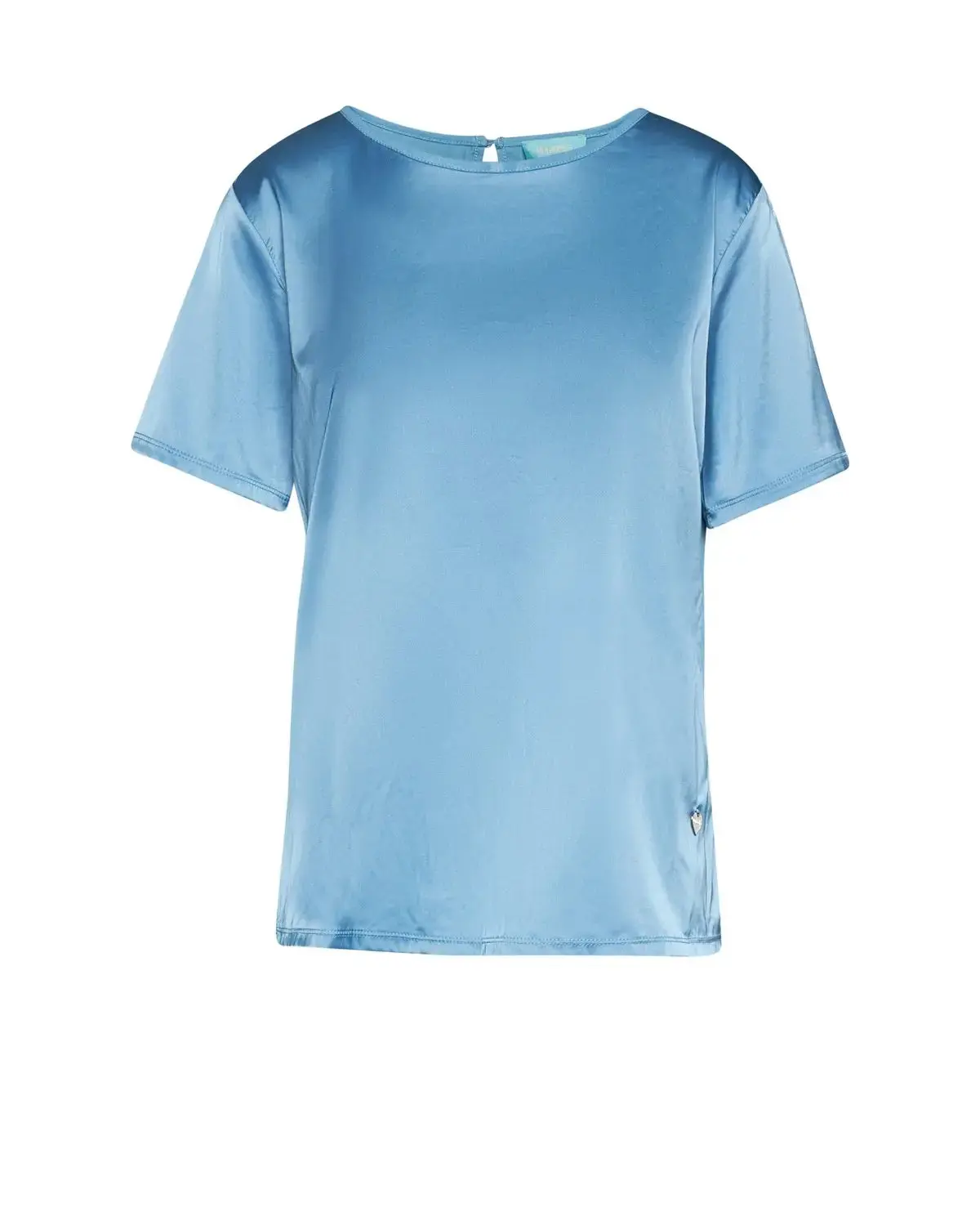 T-shirt con inserto in raso frontale CABANA BLUE
