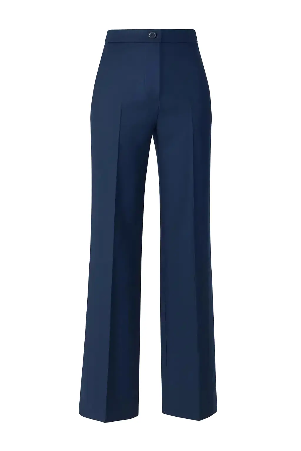 Pantalone flare con zip e bottone in punto milano di viscosa