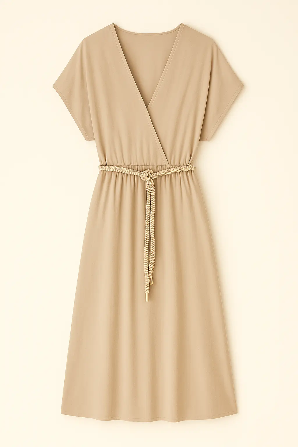 Abito kimono con scollo a V e cintura - Image 4