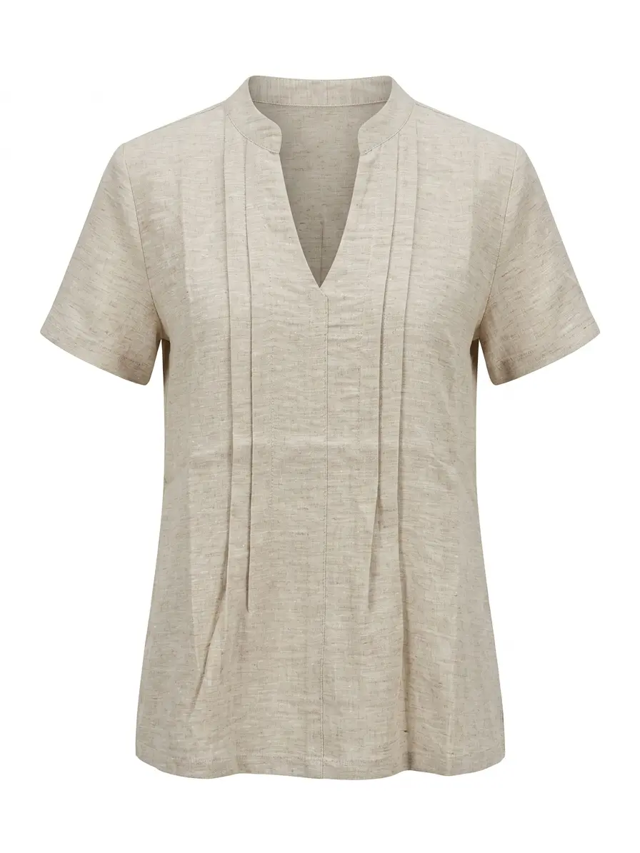 Blusa bi-materiale