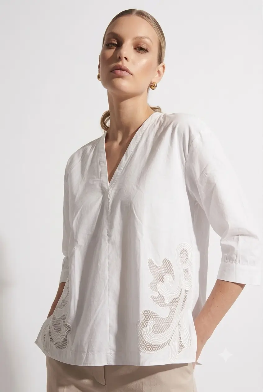 Blusa con ricamo - Image 4