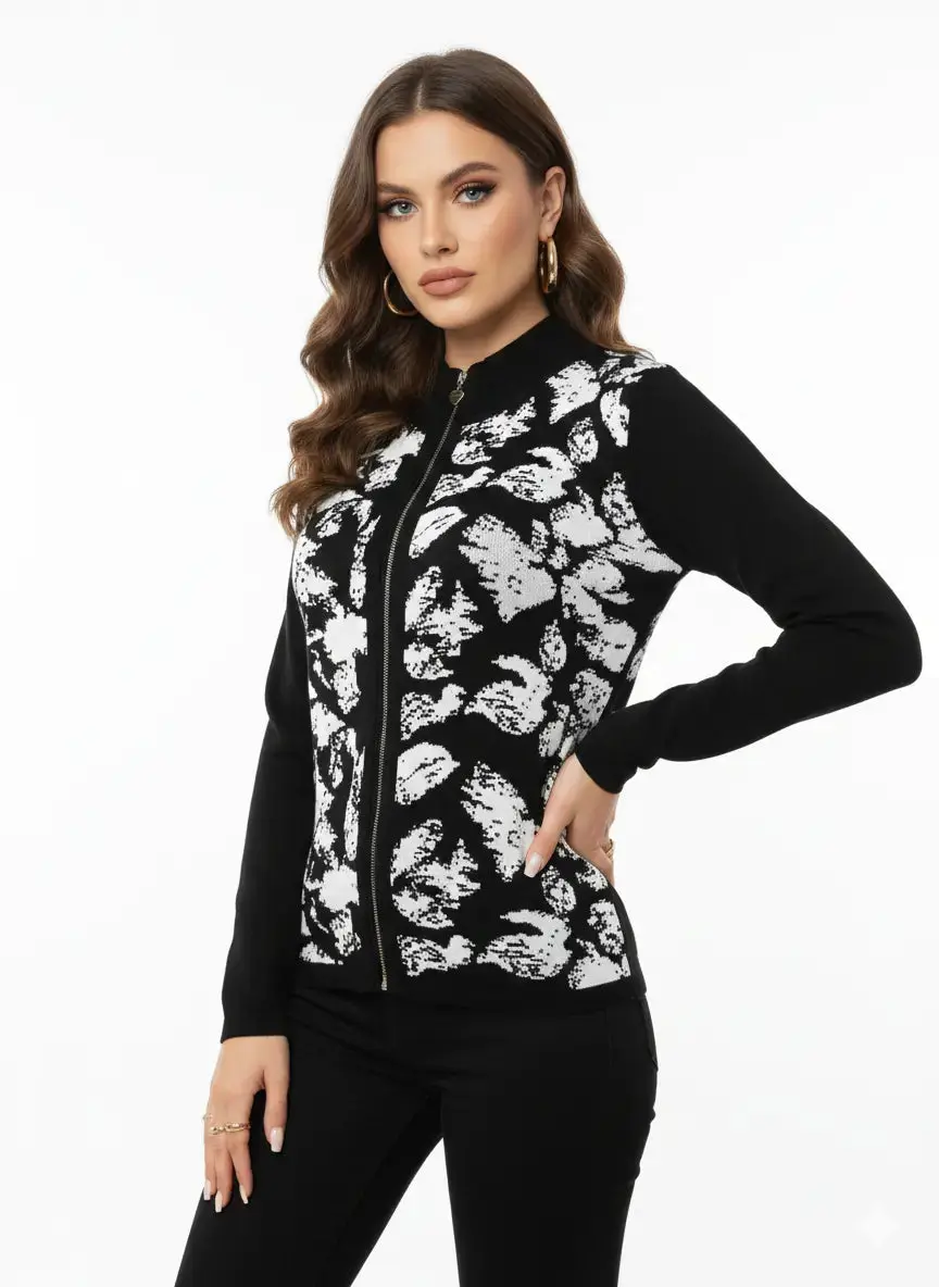 Cardigan con zip - Image 2