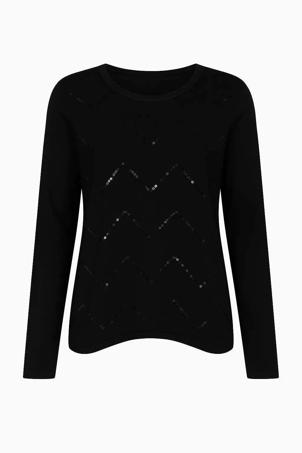 Maglia girocollo con paillettes