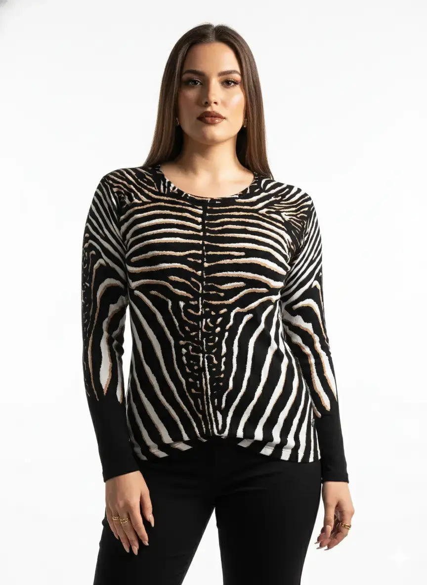 Maglia girocollo stampata - Image 2