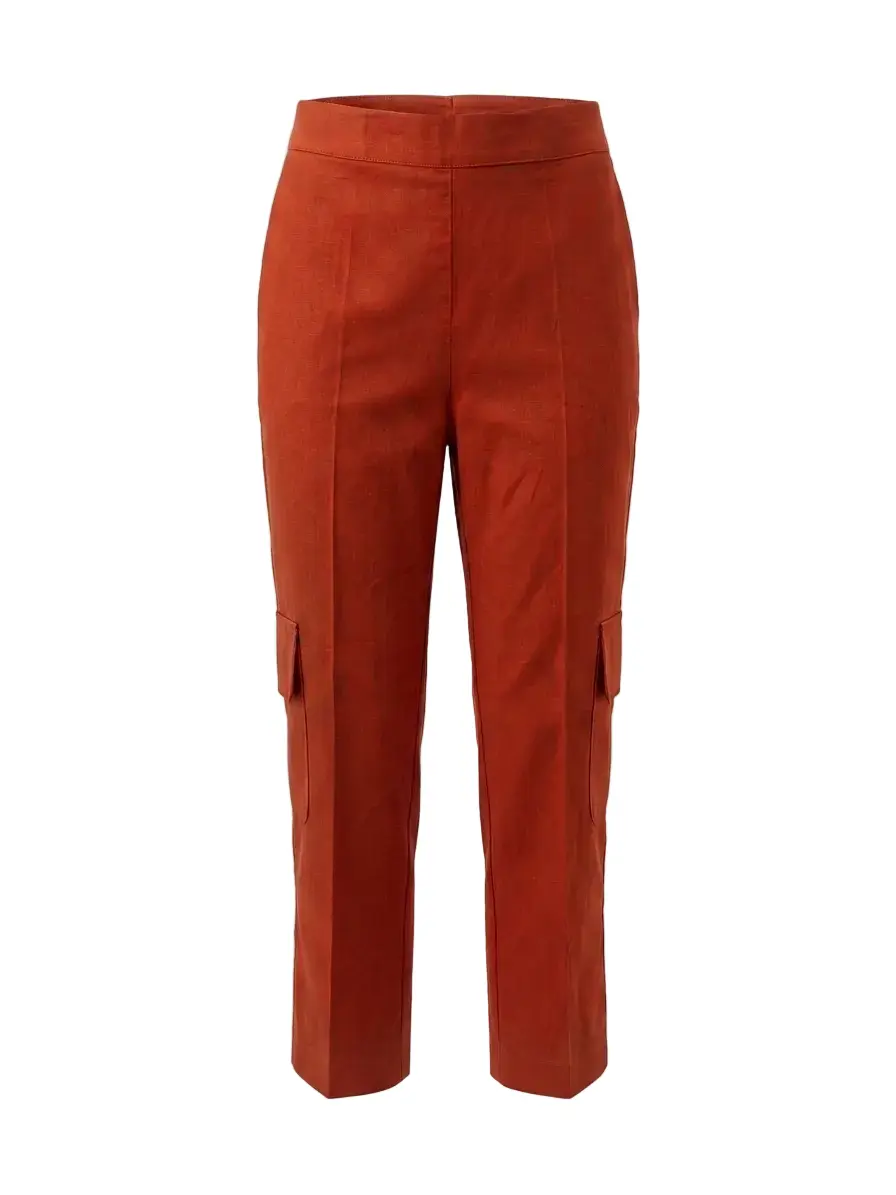 Pantalone pinocchietto con tasconi laterali in cotone